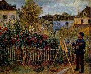 Pierre-Auguste Renoir Claude Monet Painting in His Garden at Argenteuil, Germany oil painting artist